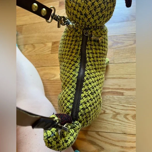 Fuzzy Nation Red & Green Pug Dog Purse - Picture 7 of 10